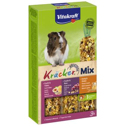 Vitakraft KRACKER 3szt d/świnki miód/orzech/owoc