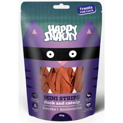 Happy Snack mini paski z kaczkiz kocimiętką  80g