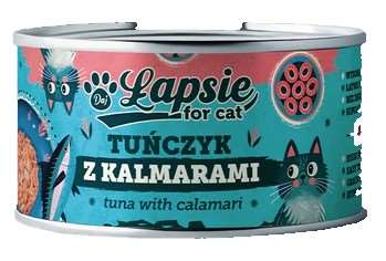 Łapsie mokra karma Kurczak z kalmarami w bulio 80g