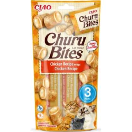 INABA CAT CHURU BITES CHICKEN WRAPS CHICKEN 3x10g
