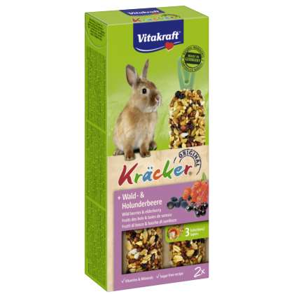 Vitakraft KRACKER 2szt d/królika owoc leśne/cz.bez