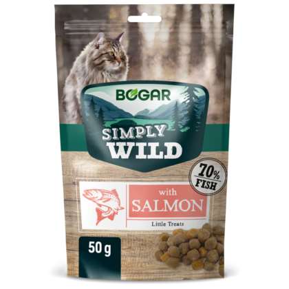Bogar Simply Wild Cat little treats ŁOSOŚ 60 gr.