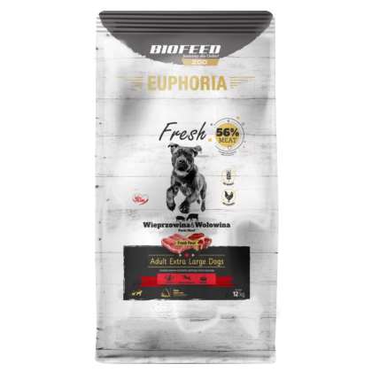 EUPHORIA Fresh z wieprzowiną i wołowiną  XL 12 kg