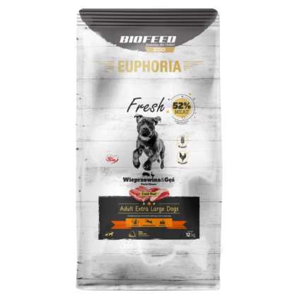 EUPHORIA Fresh z wieprzowiną i gęsią XL 12 kg