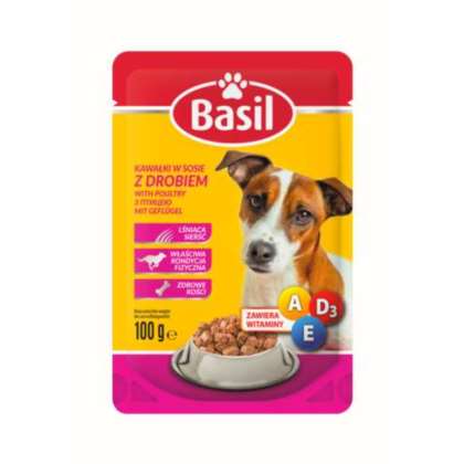 Basil Pies Saszetka z drobiem 100 gram 1 szt.