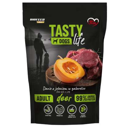 Tasty Dogs Life JELEŃ - danie w galaretce 500g