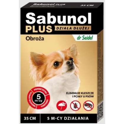 Sabunol Plus obroża psy brązowa 35 cm (5 miesięcy)