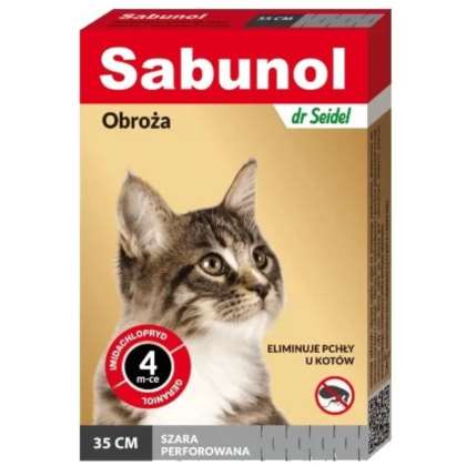 Sabunol obroża dla kotów szara 35 cm (4 miesiące)