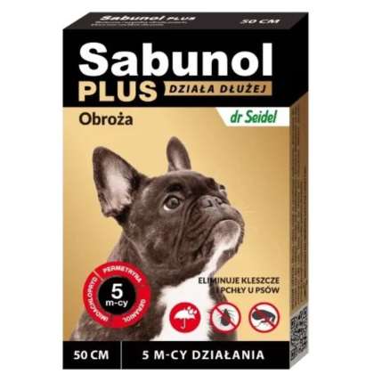 Sabunol Plus obroża psy brązowa 50 cm (5 miesięcy)