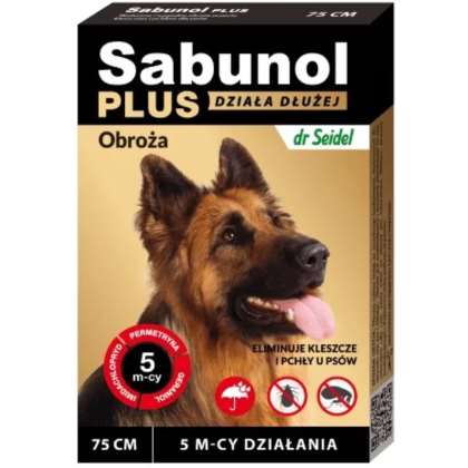 Sabunol Plus obroża psy brązowa 75 cm (5 miesięcy)