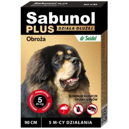 Sabunol Plus obroża psy brązowa 90 cm (5 miesięcy)