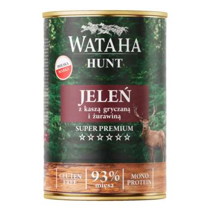 Wataha Hunt Mono Protein 93% Adult Jeleń 400gr