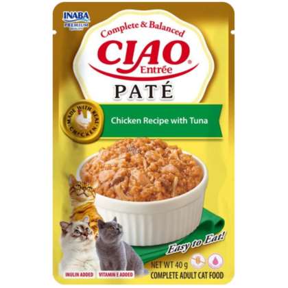 Inaba Cat CIAO Entrée Pate Chicken/Tuna Recipe 40g