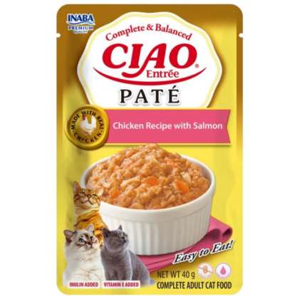 Inaba Cat CIAO Entrée Pate Chicken/Salm Recipe 40g