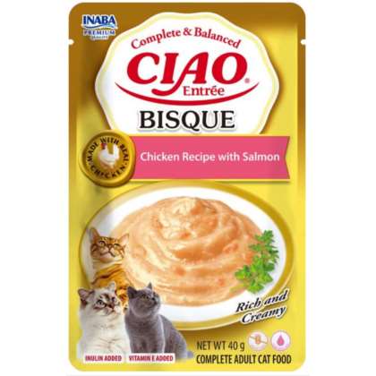 Inaba Cat CIAO Bisque Chicken/Salmon Recipe 40g