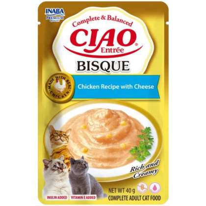 Inaba Cat CIAO Bisque Chicken/Cheesse Recipe 40g