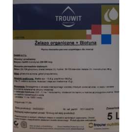 TROUWIT ŻELAZO ORGANICZNE I  BIOTYNA 5L