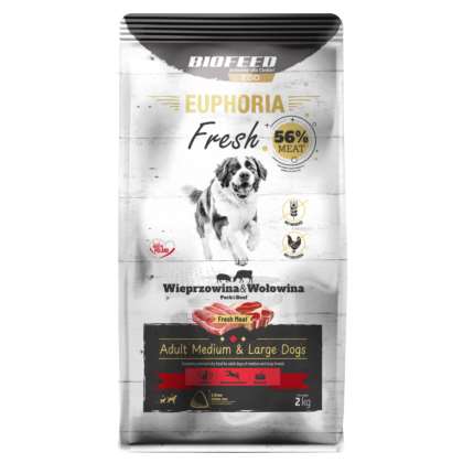 EUPHORIA Fresh wieprzowina/wołowina M/L 2 kg