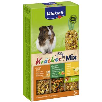 Vitakraft KRACKER 3szt d/świnki cytrusy/miód/warzy