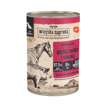 Wiejska Zagroda dla psa Wieprzowina z konina2 400g