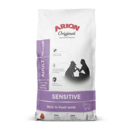 Arion dorosłe średnie rasy jagnięcina&ryż 12+1 kg