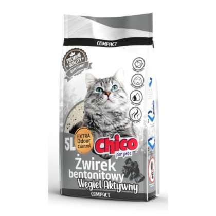 CHICO Żwirek Bentonitowy Compact Carbon 5L