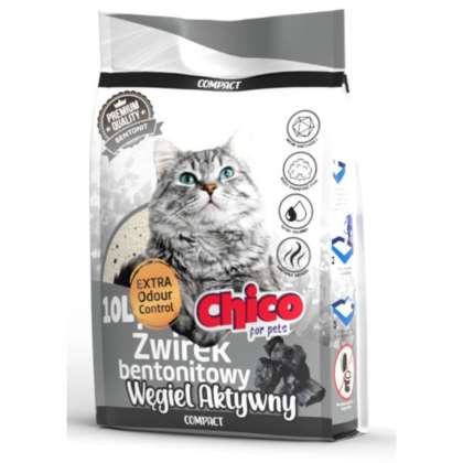 CHICO Żwirek Bentonitowy Compact Carbon 10L
