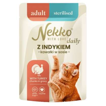 NEKKO STERILISED Z indykiem w sosie saszetka 85g