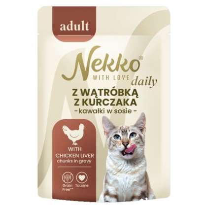 NEKKO DAILY ADULT z wątróbką z kurczaka sos 85g